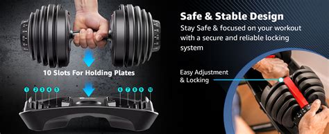 Buy PowerMax Fitness PDA-24 Pro-Adjustable Dumbbell 2.5KG - 24KG Quick ...