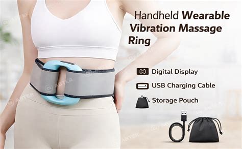 Handheld Wearable Vibration Massage Ring with Adjustable Belt, Digital ...