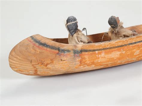 Collection of (3) Native American Folk Art Canoes For Sale at 1stDibs