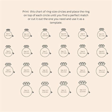 Image result for Printable Ring Size Guide