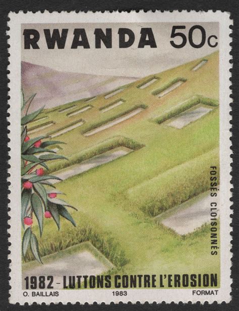 SCG11568 - Rwanda – 50c Anti-Erosion Terracing (1982 Agricultural Cons ...