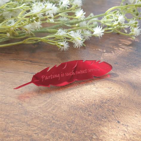 'Parting is such sweet sorrow' - Shakespeare inspired mirrored red qui ...