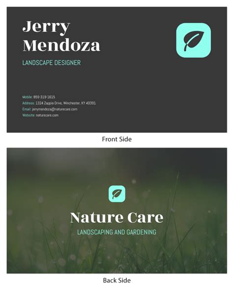 Landscaping Business Card Templates 的图像结果