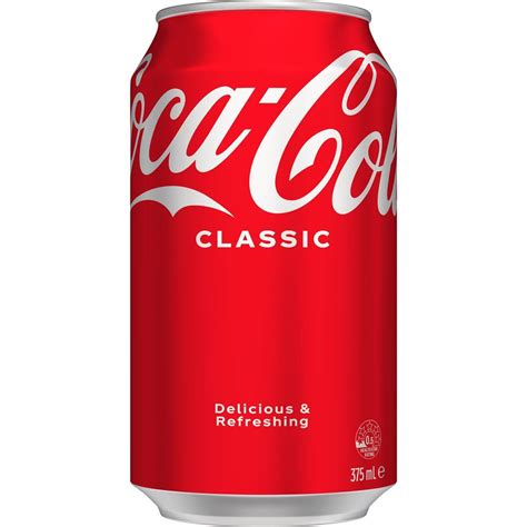 Coca cola classic soft drink can 375ml woolworths – Artofit