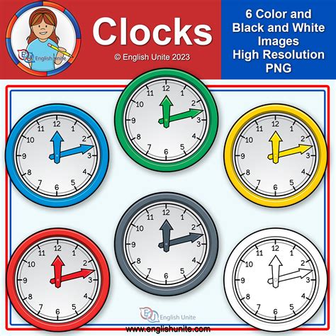 Clock Clipart For Teachers Free Clock Clipart | TPT