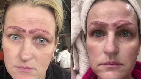Image result for Bad Microblading Eyebrows