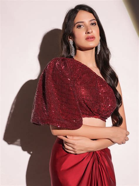 Buy Online Vermilion Veil Dazzling Top Online In India |B'Infinite