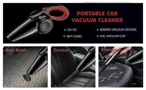 Car Vacuum Cleaner - BAZKU Portable & Corded High Power for Car ...