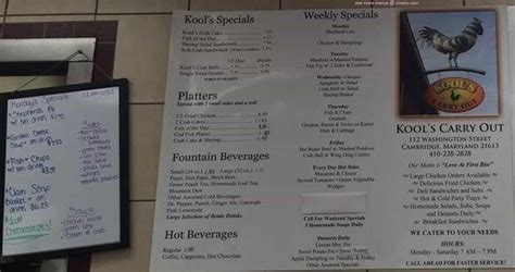 Online Menu of KOOL Ice & Seafood Co Restaurant, Cambridge, Maryland ...