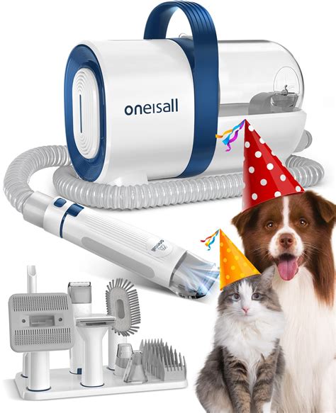 oneisall Dog Grooming Kit & Dog Hair Vacuum & Dog Nail Grinder 3 in 1 ...