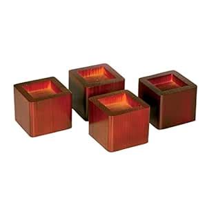 Wooden Bed Risers - Set Of 4 by WalterDrake : Amazon.in: Home & Kitchen