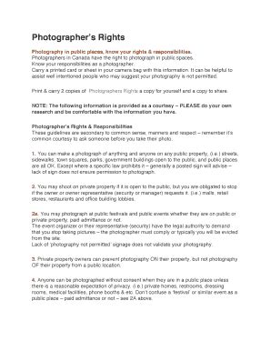 Fillable Online Photography in public places, know your rights ...