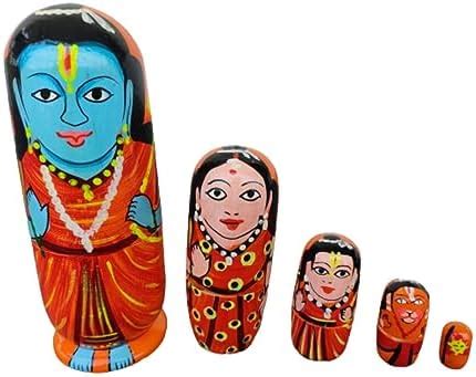 Buy BoBo Hand Painted Religious Ramayana Set Lord Ram Sita Laxman ...
