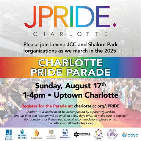 Charlotte Pride Parade - Levine Jewish Community Center, Charlotte, NC