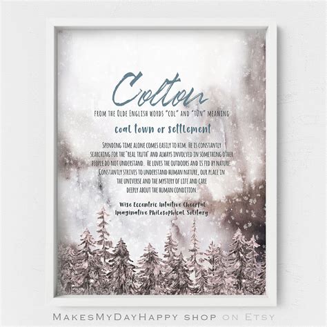 Callan Custom Name Meaning,first Name Wall Art,personalized Name ...