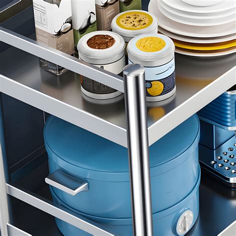 Industrial Stainless Steel Baker's Rack with Cabinets Silver Baker's ...