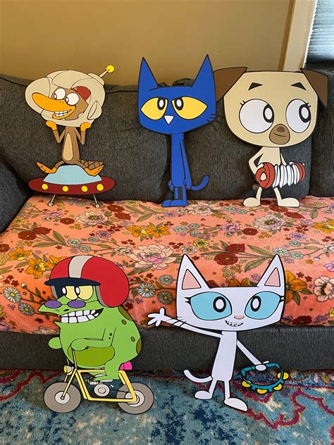 2 ft tall Pete the Cat inspired characters, Pete the cat birthday prop ...