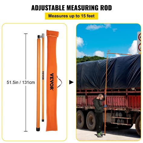 Buy VEVOR Truck Height Measuring Stick 15 ft Height Measuring Stick ...