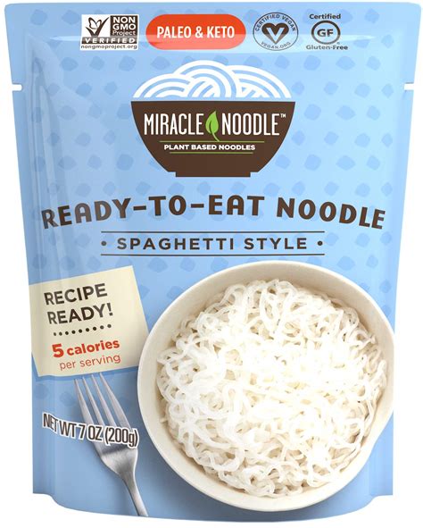 Miracle Noodle Spaghetti Shirataki Noodles, Ready To Eat Konjac Noodle ...