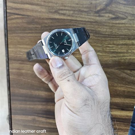 Handmade Tissot PRX leather watch strap - Black / 40mm - lug size 12mm ...