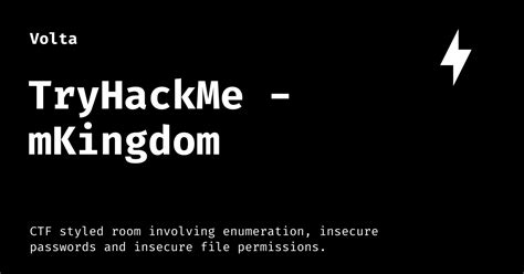 TryHackMe - mKingdom - Volta