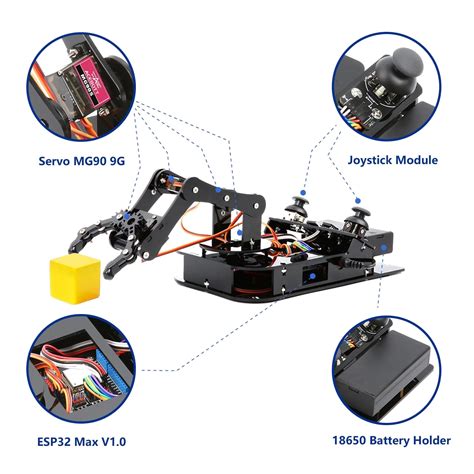 Probots ACEBOTT 4 DOF Smart Robot Mechanical Arm Programming With ESP32 ...