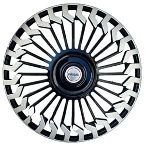 Prigan 13 Inch Universal Silver Black Wheel Cover/Cap for All 13 Inch ...