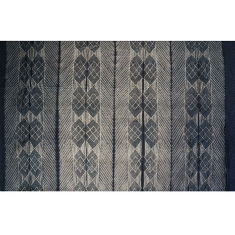 Buy (Pre Cut 2.85 Mtr Piece) Grey-Navy Blue Color Handcrafted Shibori ...