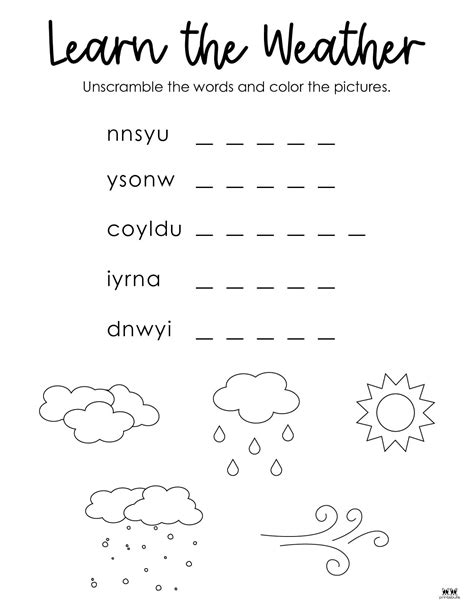 Image result for Weather Worksheets