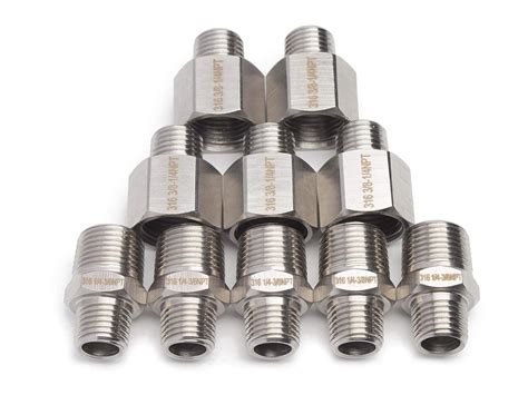 LTWFITTING Value Pack Stainless Steel 316 Pipe Fitting 3/8" Female x 1/ ...