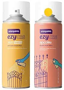 Asian Paints ezyCR8 RustShield, DIY Aerosol Clear Spray for Rust ...
