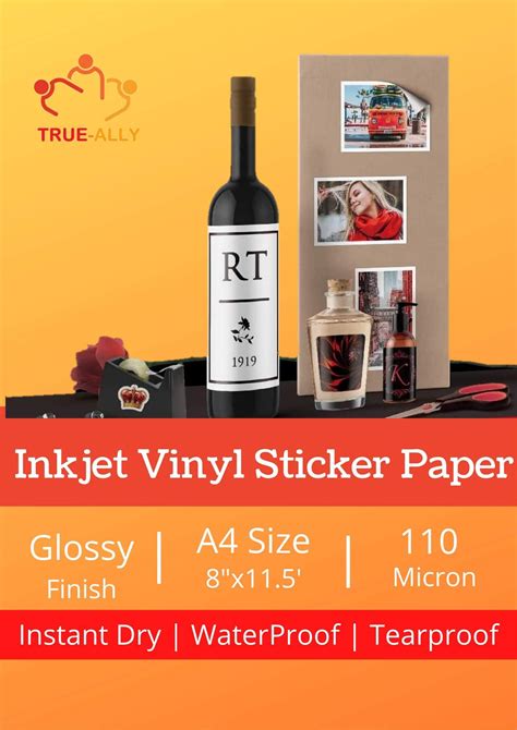 Online Labels Sticker Paper, 100 Sheets, White Matte, 8.5 X 11 Full ...