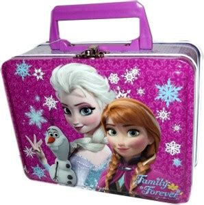 Flipkart.com | DISNEY Frozen Elsa, Anna & Olaf Small Purple Tin Lunch ...