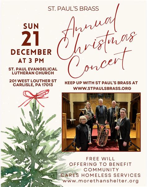 St. Paul’s Annual Christmas Concert & Community Cares Benefit, St Paul ...