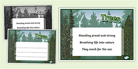 Trees Haiku Display Poster - Twinkl English Poetry