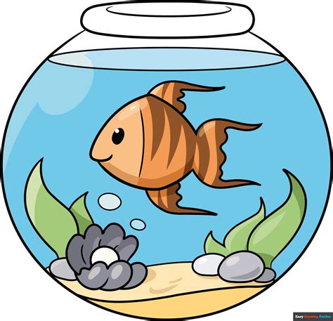 Fish Tank Drawing Simple at Eileen Perry blog