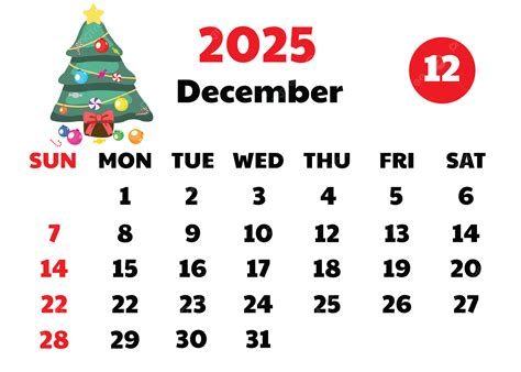 2025 December Calendar Transperent Cute Design Vector With Cartoon ...