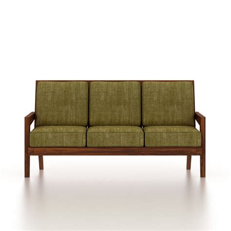 AURA Solid Sheesham Wood 3 Seater Sofa - 3 Year Warranty (LUXE EDITION ...