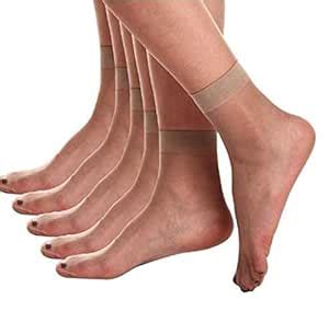 INFISPACE Women Nylon Transparent Ankle Length Yoga & Gym Socks (Pack ...