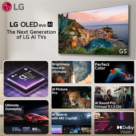 LG evo AI G5 164 cm (65 inch) OLED Ultra HD (4K) Smart WebOS TV with ...