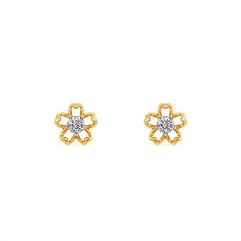 Petal Kiss 9KT Gold Laboratory Grown Diamond Stud Earring – PALMONAS