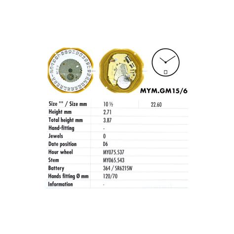 MIYOTA GM15 - D6 - Eki & Kale Company d.o.o.