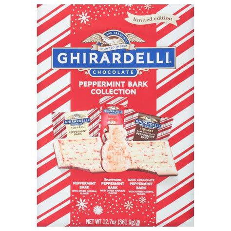 Ghirardelli Chocolate Limited Edition Peppermint Bark Assorted Squares ...