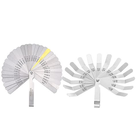 Buy 2Pcs Feeler Gauge with 32-Blade and Offset Feeler Gauge with 16 ...
