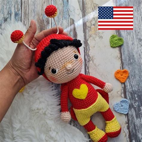 AMIGURUMI the Red Grasshopper | Pattern in English | Crochet Doll ...