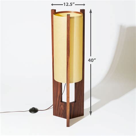 Japanese inspired Mid-Century Walnut Floor Lamp – James Mankoff Design