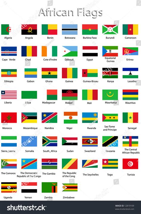 Flags Individual African Countries Stock Vector (Royalty Free) 12819109 ...