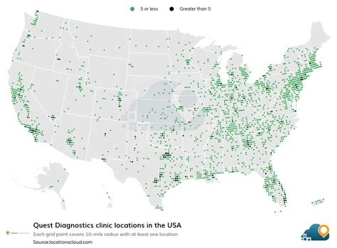 Number of Quest Diagnostics locations in the USA - 2025