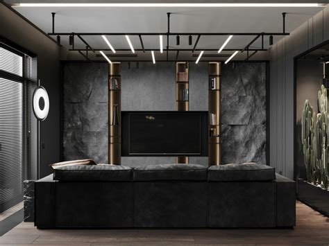 酷黑风格的现代公寓装修设计(3) - 设计之家