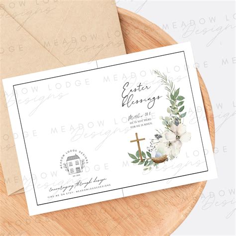 PRINTABLE Religious Easter Card, Instant Download Resurrection Day ...